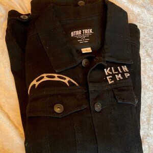 NWOT Star Trek Klingon Empire black denim jacket Size S